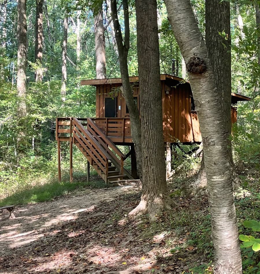 Glamping at Treehouse Camp At Maple Tree