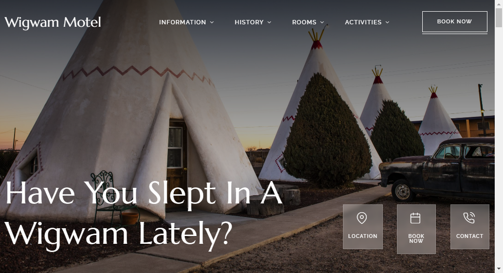 Glamping at Wigwam Motel