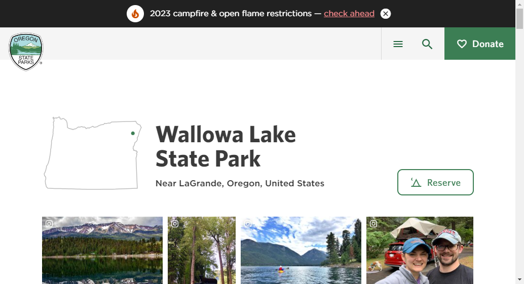 Glamping at Wallowa Lake State Park