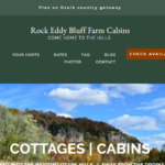 Glamping at Rock Eddy Bluff Farm Cabins