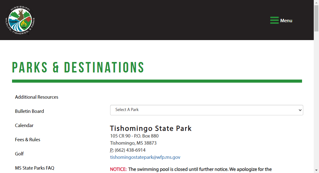 Glamping at Tishomingo State Park