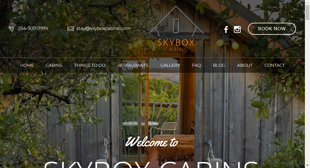 Glamping at Skybox Cabins