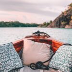 two pillows in boat